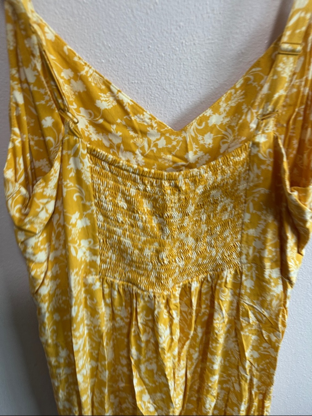 Old Navy Yellow Floral Midi Slip Dress - Picture 3 of 5